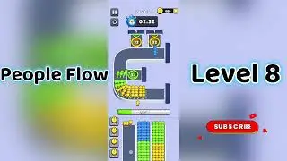 People Flow Level 8 Walkthrough 🚶&zwj;♂️🧩 | Crowd Puzzle Game Guide | Go Answer