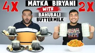 Matka Biryani Eating Challenge | Bahubali Buttermilk Challenge | Eating Competition| Viwa Food World