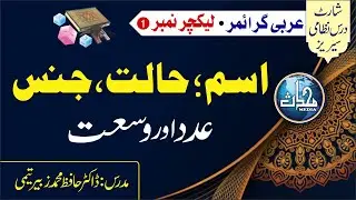 قسط 1 I عربی گرائمر I ڈاکٹر حافظ محمد زبیر I اسم، حالت، جنس عدد اور وسعت