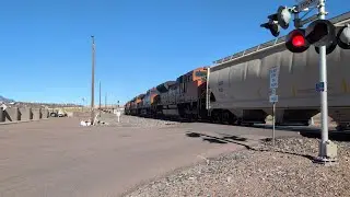 BNSF 7884 leads a 6 engine H-SLADEN with an oversize load!