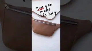 Making a LEATHER WAIST BAG from scratch - FREE PDF PATTERN #leathercraft #sewingtips #sewingtutorial
