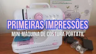 MAQUINA DE COSTURA PORTÁTIL 12 PONTOS DA SHOPEE SM - 505 | MINI MAQUINA COSTURA QUASE TUDO!