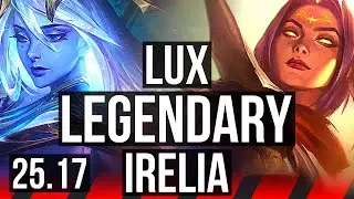LUX vs IRELIA (TOP) | Legendary, 12/3/13, Comeback, 700+ games | BR Grandmaster | 25.17