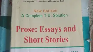 BA Second year/ Major English/notes/ prose and short stories# Tu  based