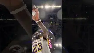 POV: You're the scorers table during #lebronjames chalk toss