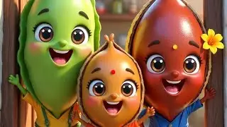 वाटाणा, फुटाणा, शेंगदाणा &ndash; Kids Rhyme | 3D HD Cartoon Poem| Knowledge Duckling |Marathi Rhymes 