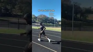 How I record myself Running solo (Hover x1 air drone) #running #runner #shorts #trackandfield