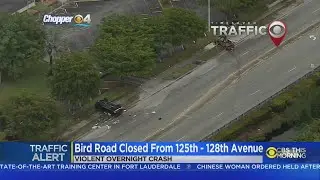 Traffic Alert: Bird Road Shutdown Following Multi-Vehicle Rollover Crash
