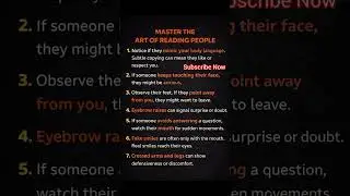 Master The Art of Reading People (Psychology Tricks) 😳 #shorts #shortsfeed #psycholgyfacts #facts