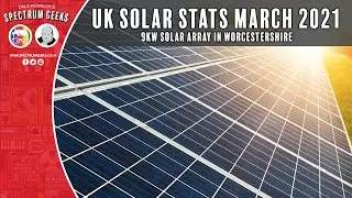 UK Solar PV Performance Stats for March 2021 - 9kW Solar in Worcestershire