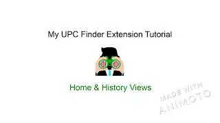 My UPC Finder - Tutorial 2 - Home & History Navigation