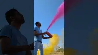 Holi special| Color cylinder #holi #colorsmoke #colorcylinder