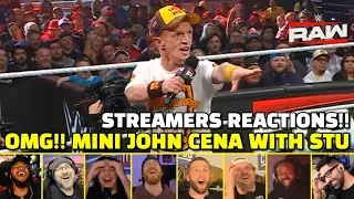 Подборка реакций мини-Джона Сины и стримеров STU | WWE RAW 24 ноября 2025 г.