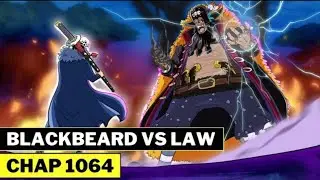 🔴'Blackbeard' VS 'Trafalgar D. Law' !! Full Fight Manga - One piece chapter 1064🔥