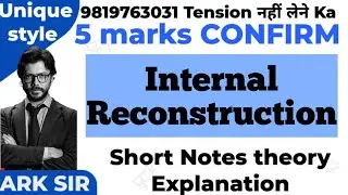 Internal Reconstruction |Short notes|Financial Accounts❤️|Tybcom SEM5 Tybaf|Accounts Theory| Ark sir