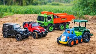 Satisfying Giant Dump Truck, Tractor, and Off-Road Jeeps for Kids@HRToys-z8u 