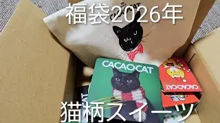 福袋中身大公開　猫柄スイーツ2026年福袋3980円 楽天DADACA ＃JAPAN＃福袋＃お菓子＃ねこ＃かわいい＃癒し