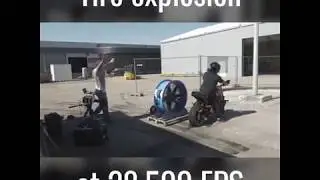 TIRE EXPLOSION AT 28,500 FPS, motorcycle tire explosion- funny videos 2017