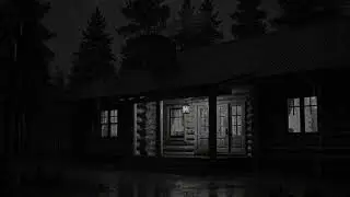 Immersive Thunderstorm Surrounding a Cozy Cabin with Pouring Rain for Deep Sleep Serenity
