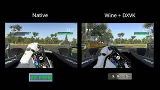 F1 2015 Native vs Wine + DXVK benchmark