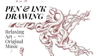 RELAXING ART ✒️ Pen & Ink Drawing + Original Music | Study With Me / ASMR / Full Stream 12/17/2025