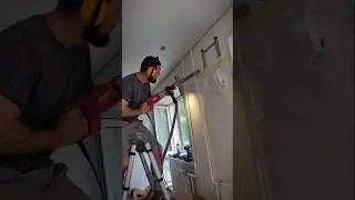 Sandwich air conditioner installation in an apartment / final installation of a split system in N...