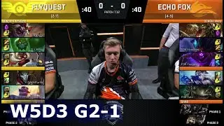 FlyQuest vs Echo Fox | Game 1 S7 NA LCS Summer 2017 Week 5 Day 3 | FLY vs FOX G1 W5D3