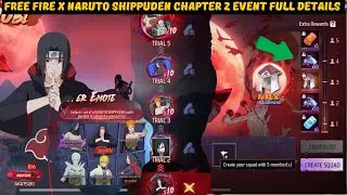 Free fire Naruto chapter 2 || How to complete event full details || ff indonesia server new event 🎯