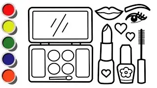 Makeup tools Drawing and Coloring for Kids and Toddlers - Easy Drawing