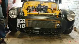 Morris minor with MX5 1.8 engine #2... Carbs rebuilt.