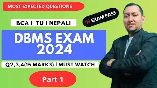 DBMS BCA 2024 Solved Questions | Part 1 | Entity, DBMS Merits, Three Schema Architecture | Nepali