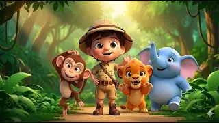 The Happy Jungle Song | Animal Dance for Kids 🦁🐵🐘 | Action Songs & Nursery Rhymes     เพลงสำหรับเด็ก