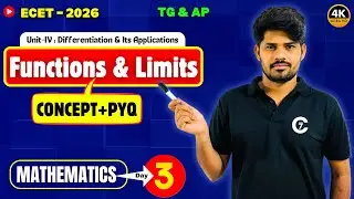 Functions & Limits | Concept of Standard Limits + PYQ | ECET -2026 | Day 3 | chaitumawa7 