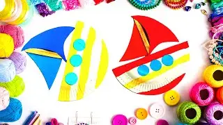 DIY Paper Plate Boat Craft for kids