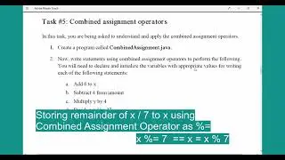 Combined Assignment Operators in JAVA