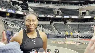 Aliyah Boston speaks with media after practice - Indiana Fever star on season opener, her growth