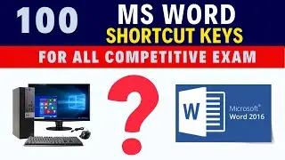 100 Essential Microsoft Word Shortcut Key for expert
