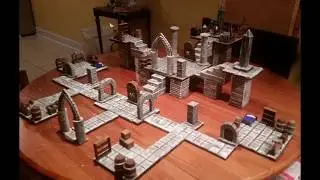 #008 Modular Dungeon Tiles for D&d or Pathfinder