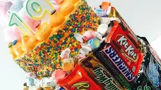 Homemade Birthday Candy Cake Candylicious Surprise Cake with Raihana's Cuisines