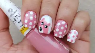 Unhas decoradas de ursinho 🐻
