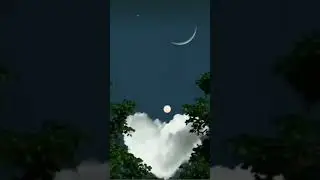 beautiful nature 🥰 whatsapp status video 🥰 moon view 😍#shorts #nature #video