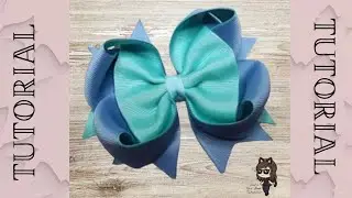 HOW TO MAKE HAIR BOWS WITH RIBBON- WAVY BOUTIQUE BOW TUTORIAL -DIY EASY RIBBON HAIR BOW TUTORIAL