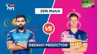 IPL 2020 | MI vs RR - Dream 11 Team | MI vs RR - Playing XI,Prediction | Match 20 | RR vs MI