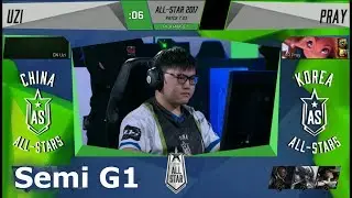 Uzi Varus vs PraY Zoe | Game 1 Semi Final 1v1 All-Stars 2017 | CN vs KR G1