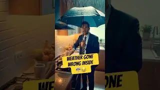 Weather Gone Wrong Inside ☔😂 #shorts #funny #absurd