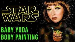 BABY YODA BODY PAINT MAKEUP 💚 | BROOKE ELLIS ✨