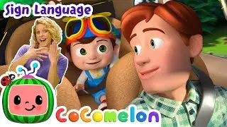 Car Ride Song: Are We There Yet? | Cocomelon Nursery Rhymes, Learn ASL & Baby Sign Language for Kids
