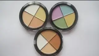 Coastal Scents Camo Quads, Sheer Cover Dual Concealer, палетка консилеров с камуфляжным эффектом на eBay. Обзор