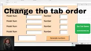 How to change tab order on Excel user form