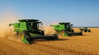 Wheat Harvest near Ruzhyn Area Ukraine | Ruzhyn Harvest Crew